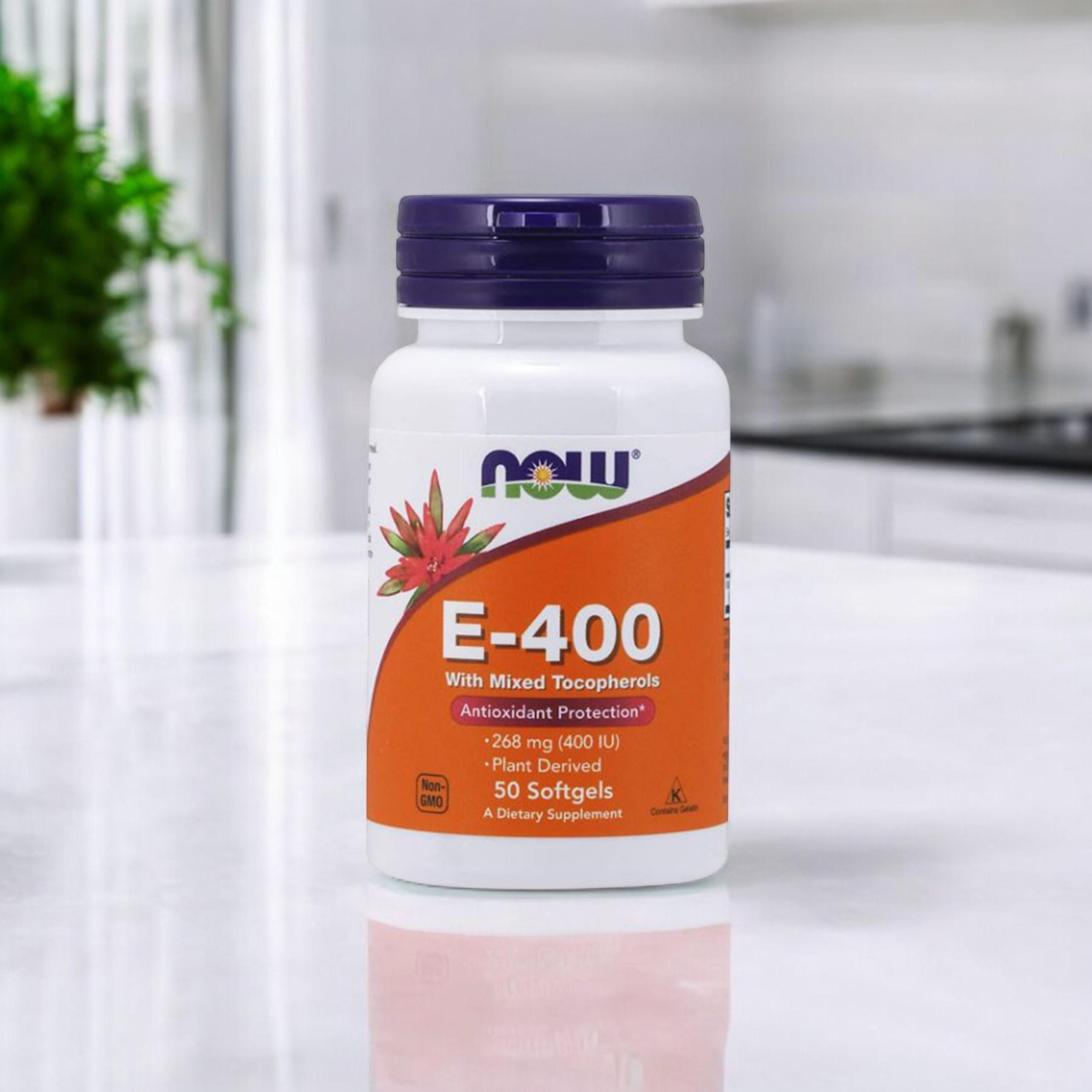 NOW Vitamin E-400 With Mixed Tocopherols - 50softgels - 2x Witamina E z Mieszanymi Tokoferolami