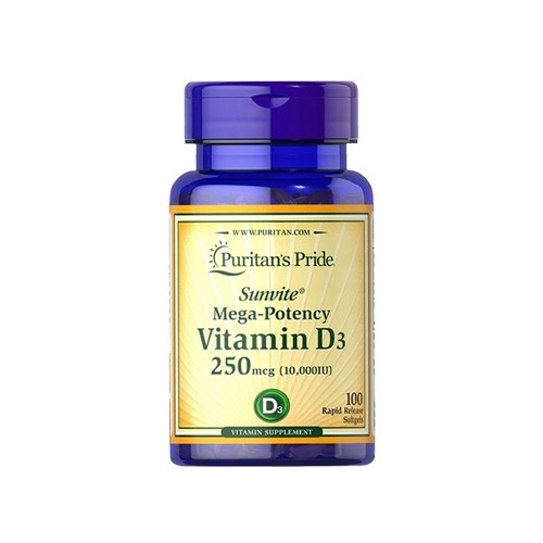 Puritan's Pride Vitamin D3 10000IU - 100softgels 