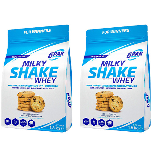 6PAK Milky Shake Whey - 2x 1800g