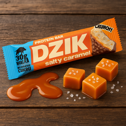 DZIK - Protein Bar Crunchy - 70g - Salted Caramel - WYPRZEDAŻ - 15-04