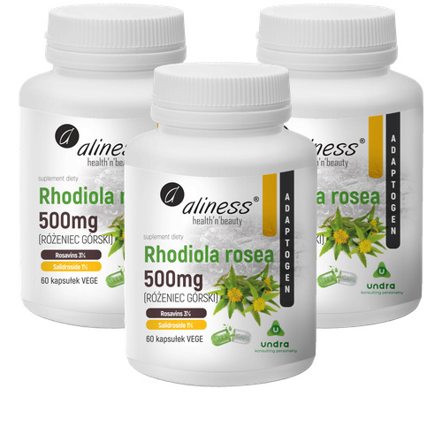 ALINESS - Rhodiola Rosea 500mg - 3x 60vcaps.