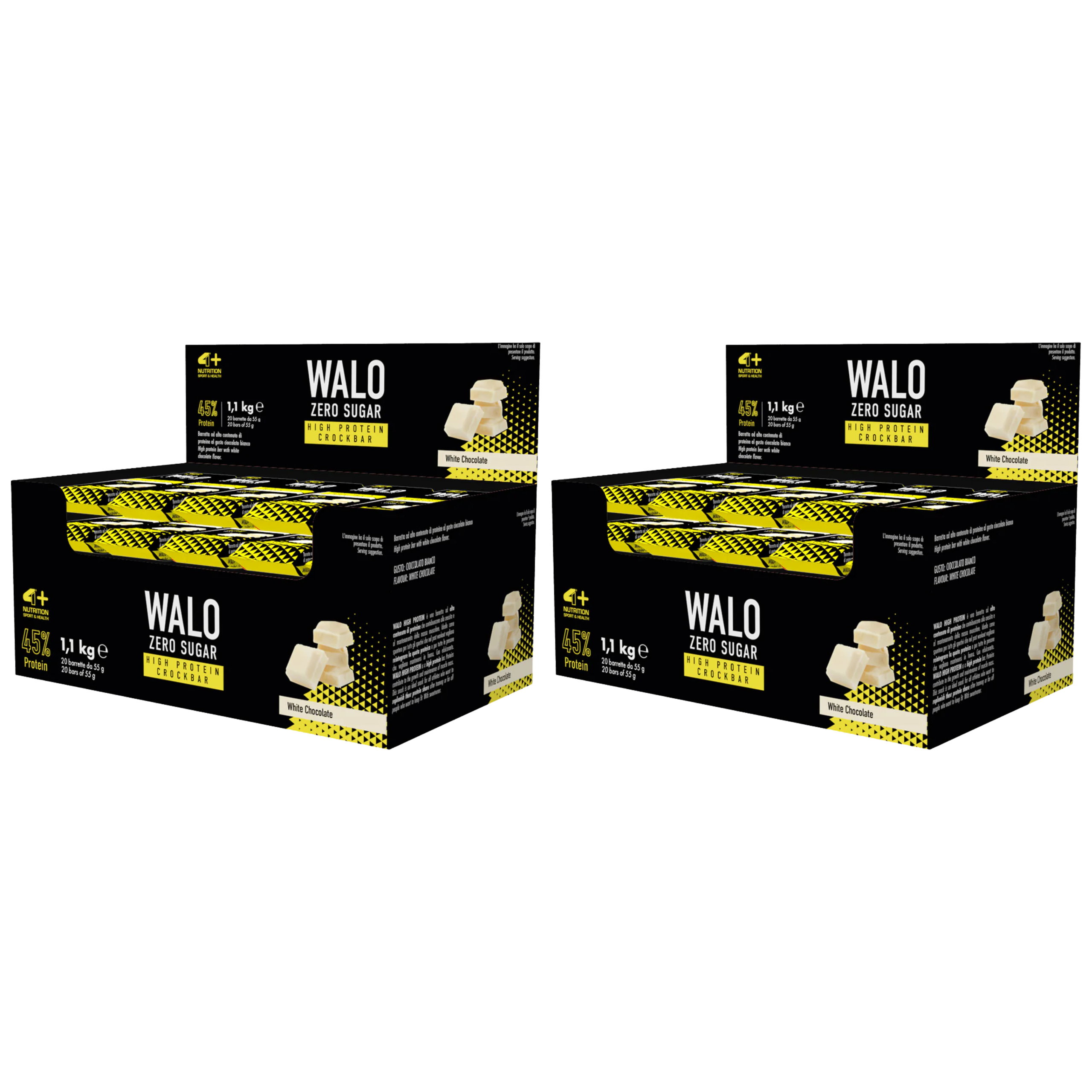4+ NUTRITION - Walo ZeroSugar CrockBar HP 45% - 20x 2x 55g