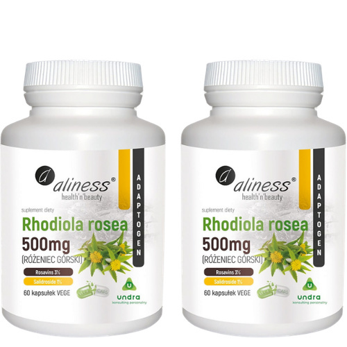 ALINESS - Rhodiola Rosea 500mg - 2x 60vcaps.