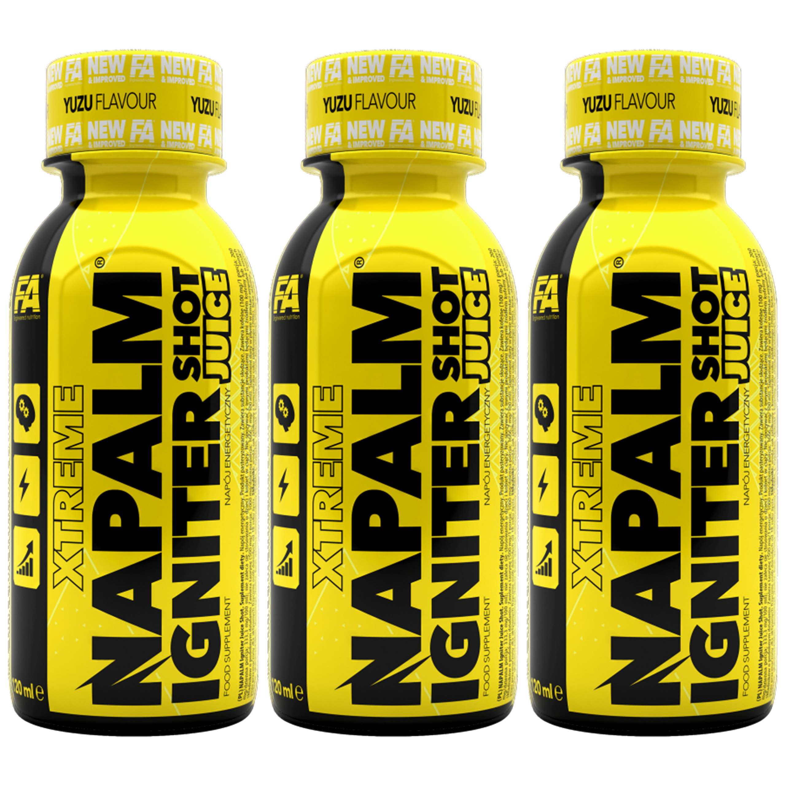 FITNESS AUTHORITY Xtreme Napalm Igniter Juice Shot - 3x 120ml