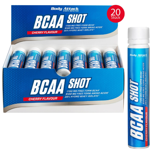 BODY ATTACK - BCAA Shot - 20x 2x 25ml - Cherry