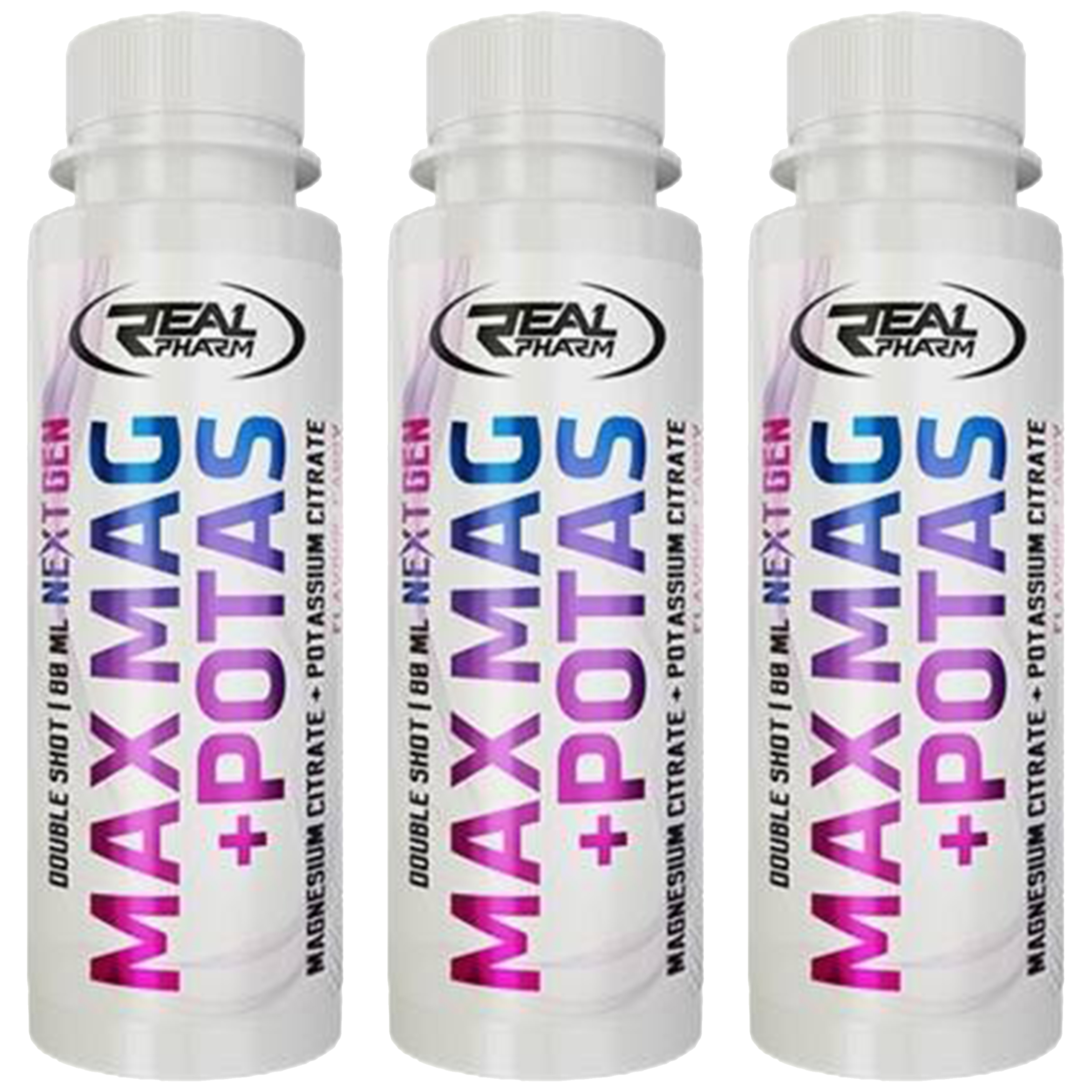 REAL PHARM - Max Mag + Potas - 3x 80ml - Candy