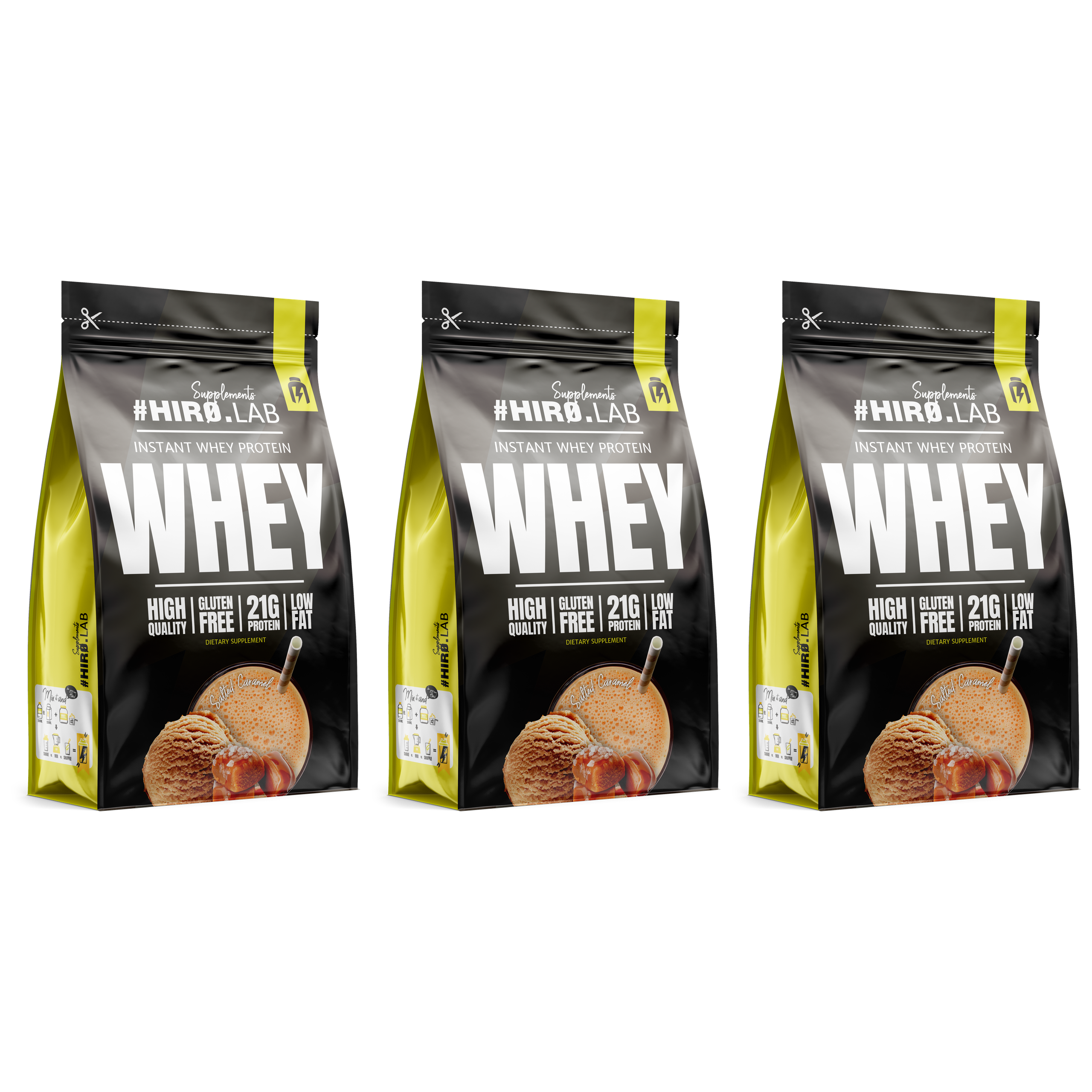 HIRO.LAB Instant Whey Protein - 3x 2000g (BAG)