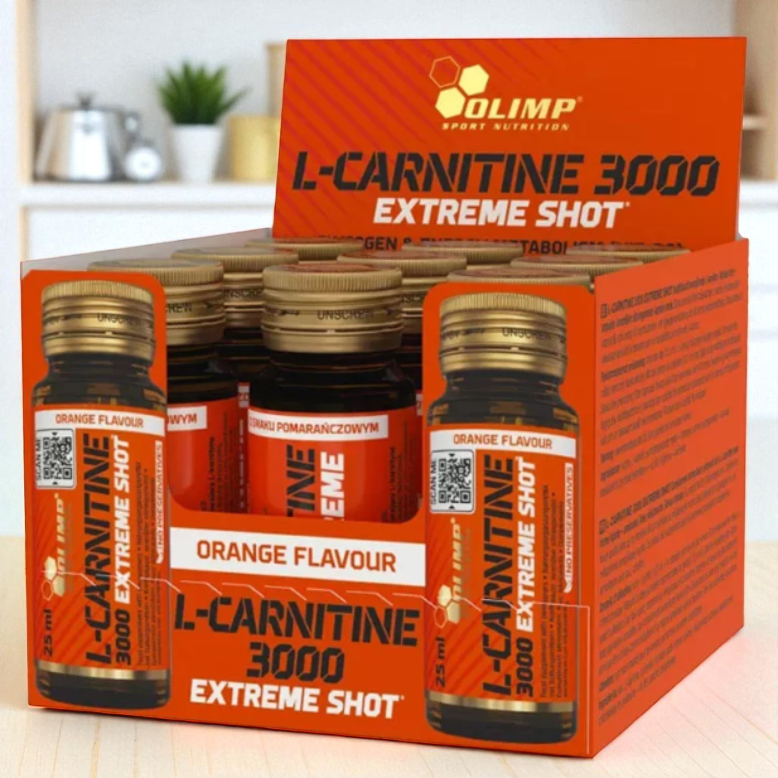 OLIMP - L-Carnitine 3000 Extreme Shot - 9x 2x 25ml - Orange
