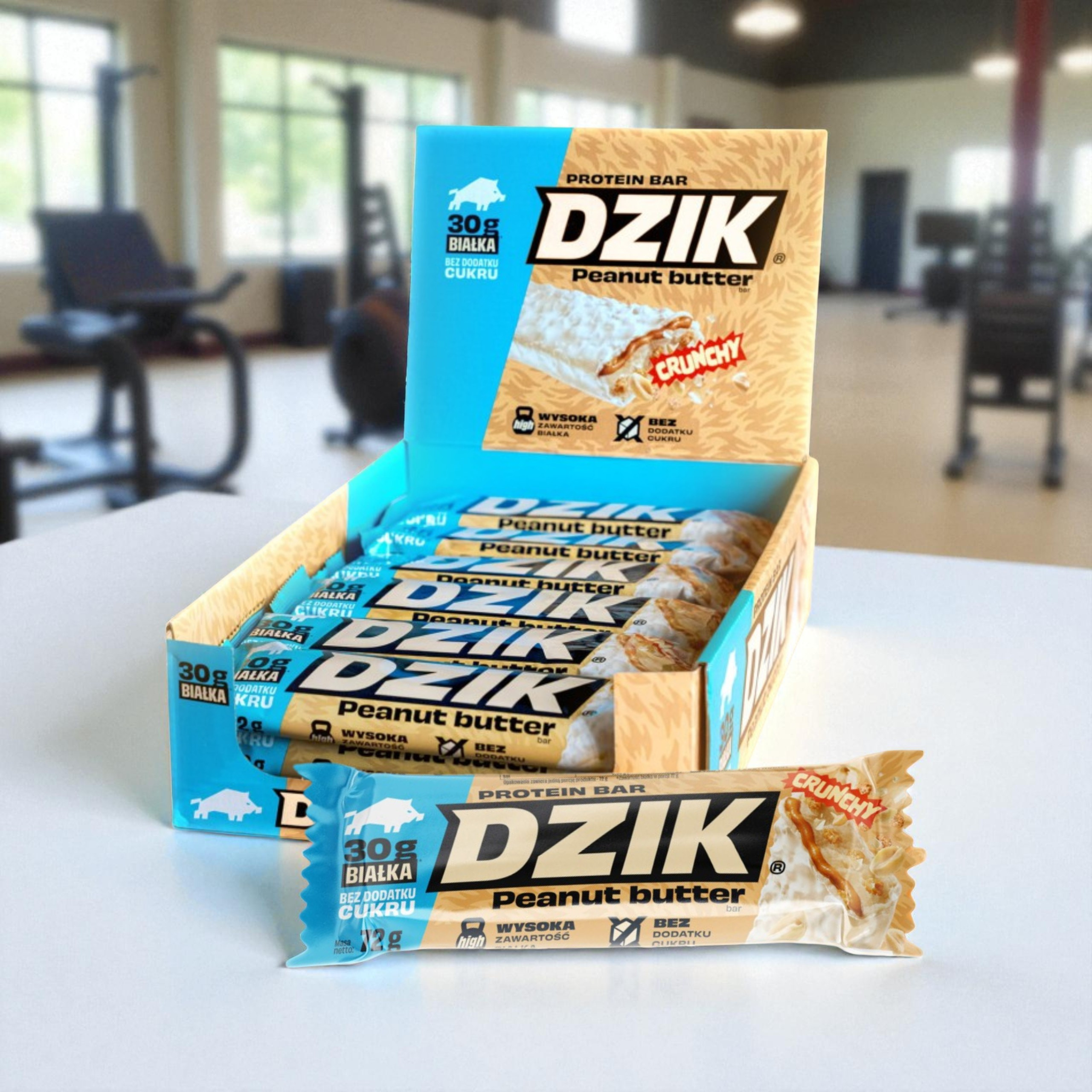 DZIK - Protein Bar Crunchy - 24x 2x 70g