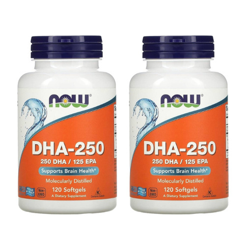 NOW - DHA 250mg - 2x 120softgels