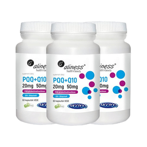 ALINESS PQQ MGCPQQ® 20 mg + Q10 50 mg - 3x 60vcaps.