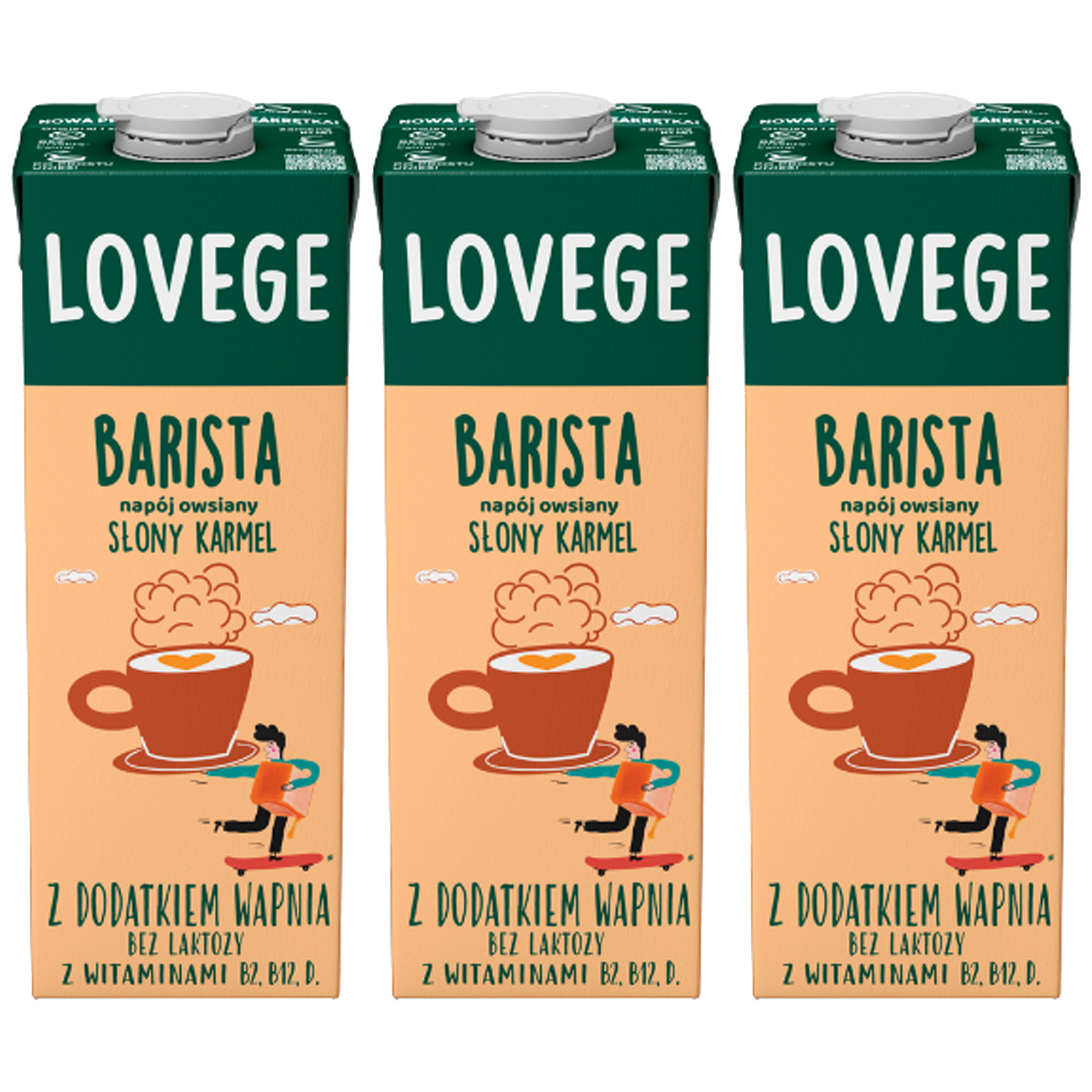 SANTE - Napój Lovege Owsiany Barista - 3x 330ml - Słony Karmel