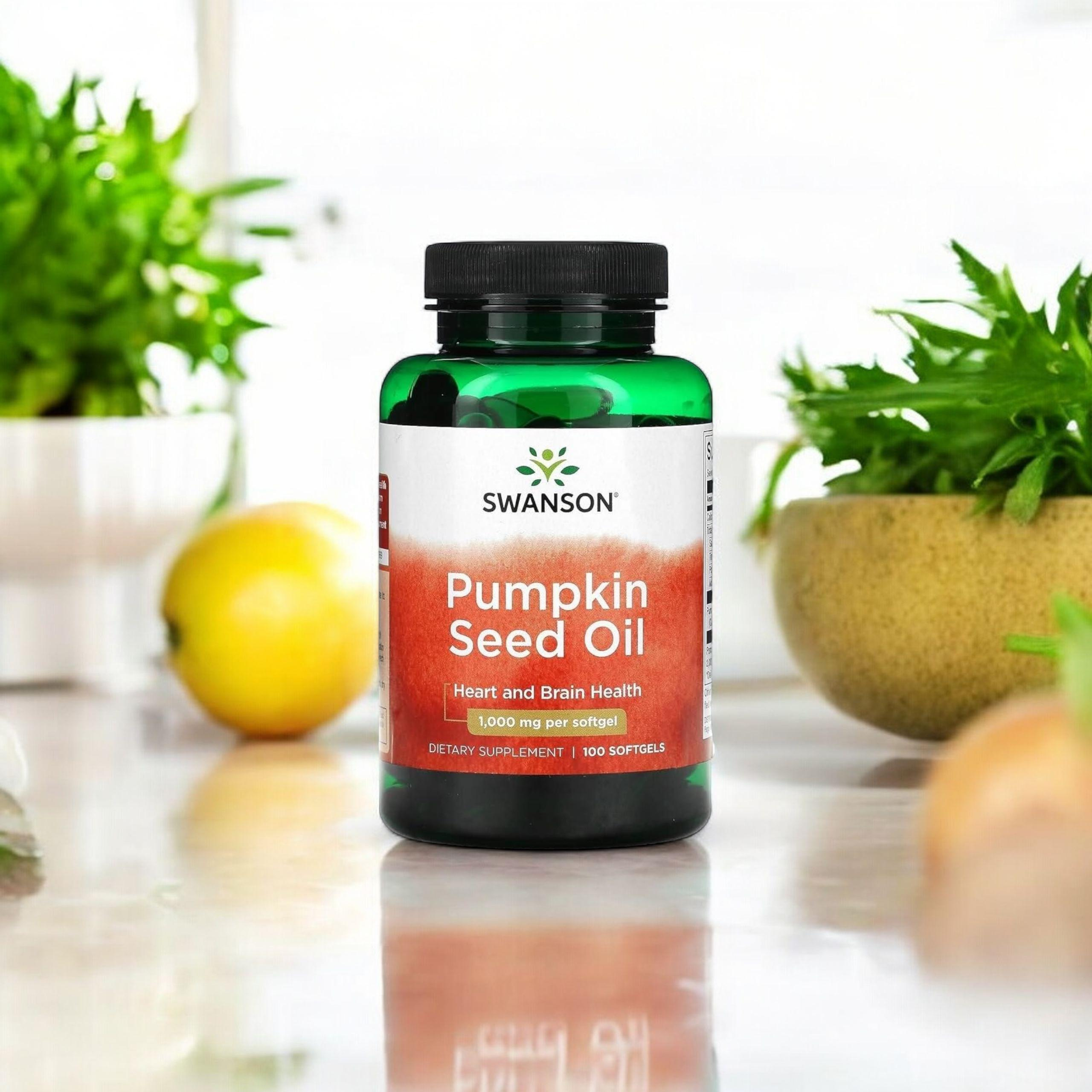 SWANSON - Pumpkin Seed Oil 1000mg - 3x 100 Softgels