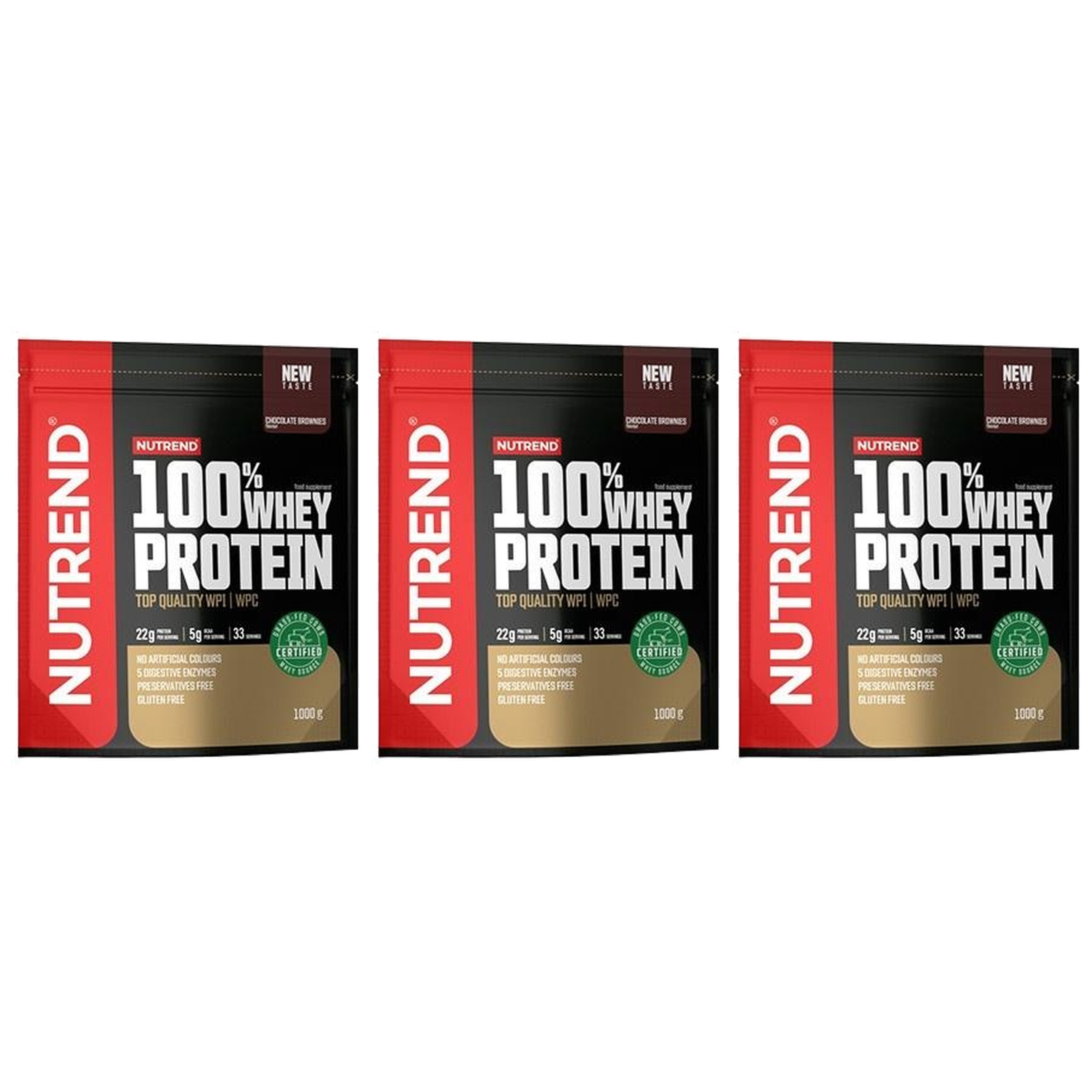 NUTREND - 100% Whey Protein - 3x 1000g