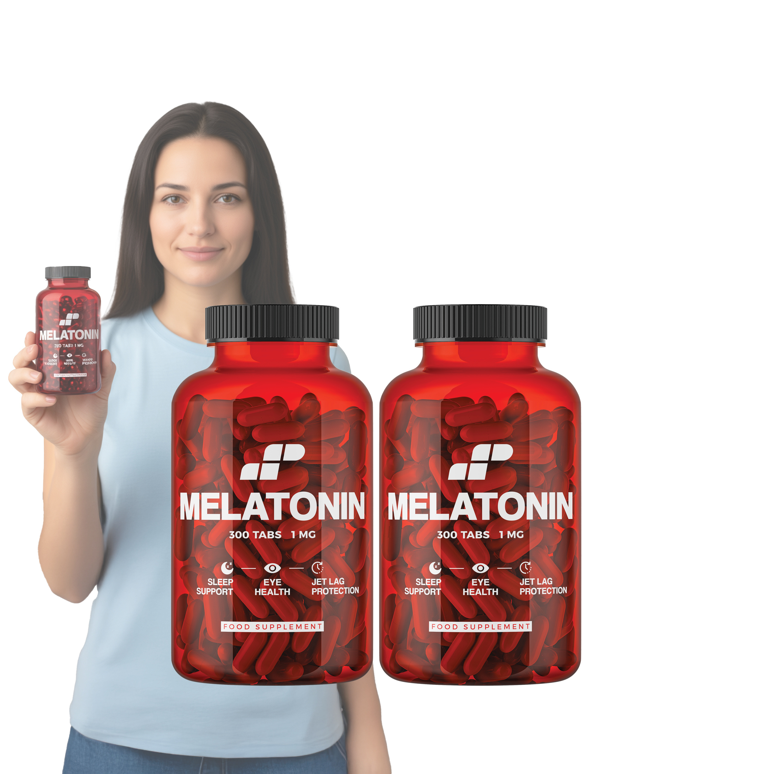 2x MP NUTRITION Melatonin 1mg - 300tabs - Melatonina