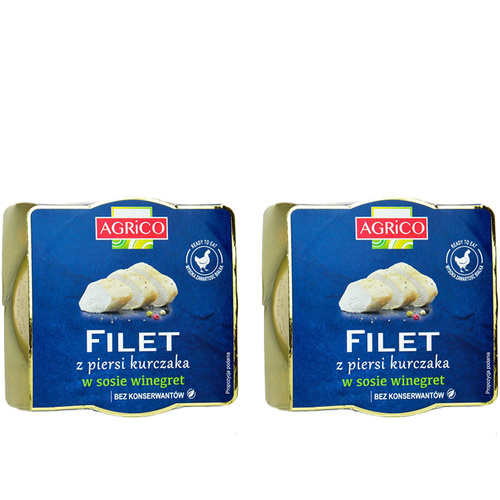 AGRICO Filet z Piersi Kurczaka w sosie Winegret - 2x 160g