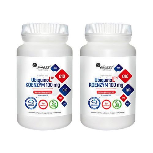 ALINESS - UbiquinoL KANEKA Naturalny KOENZYM Q10 100mg - 2x 60vcaps