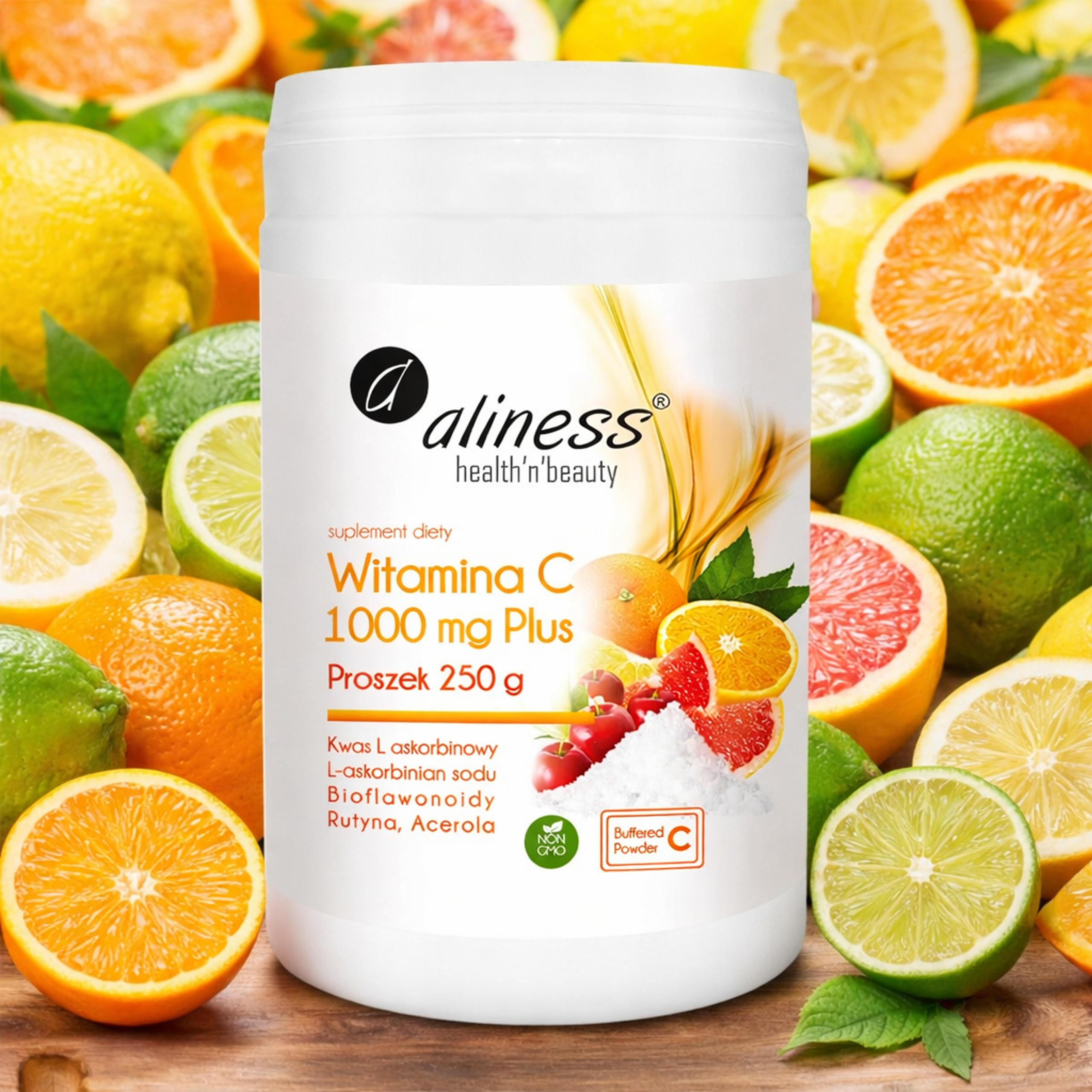 ALINESS - Witamina C 1000mg Plus - 250g x2
