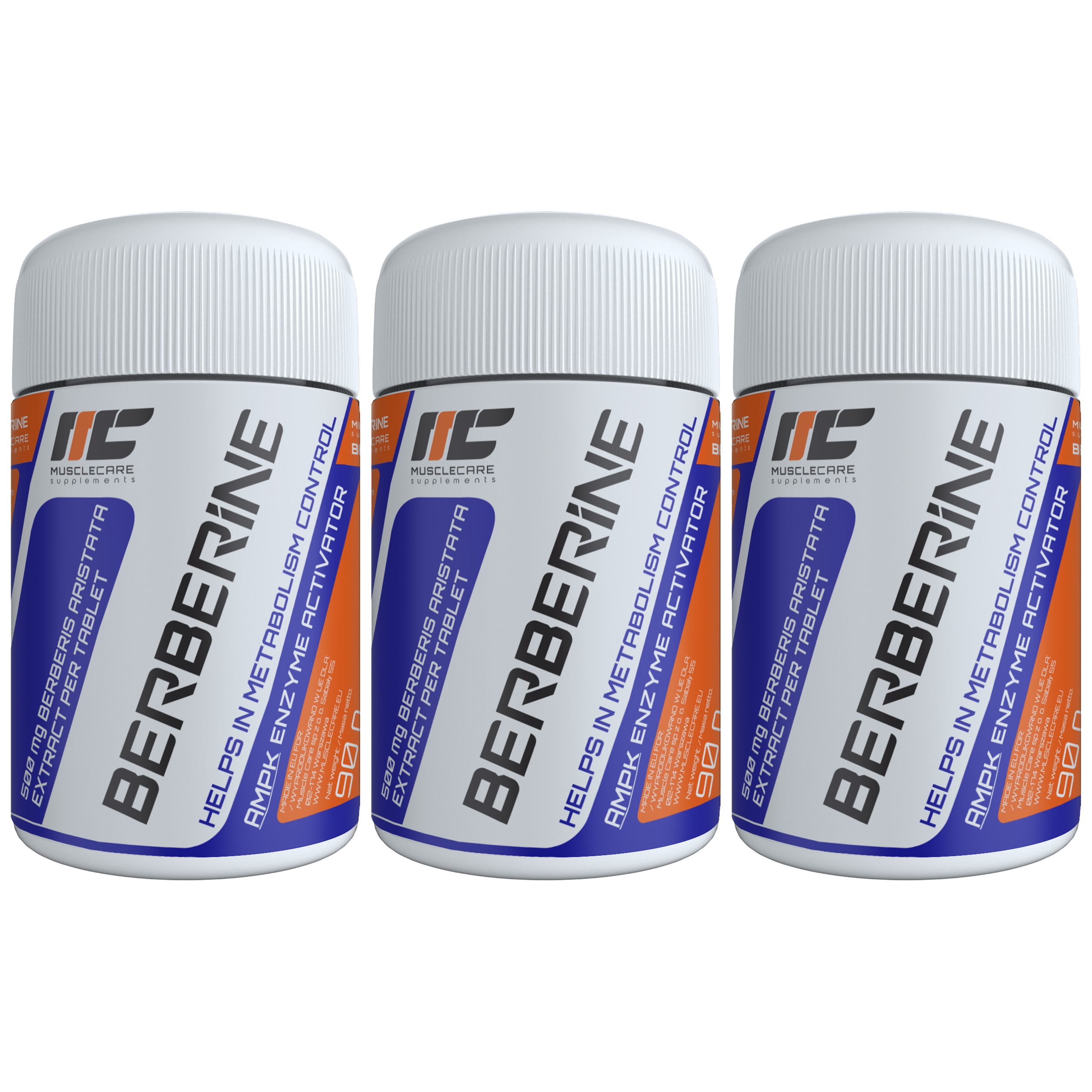 MUSCLE CARE Berberine 500mg - 3x 90tabs