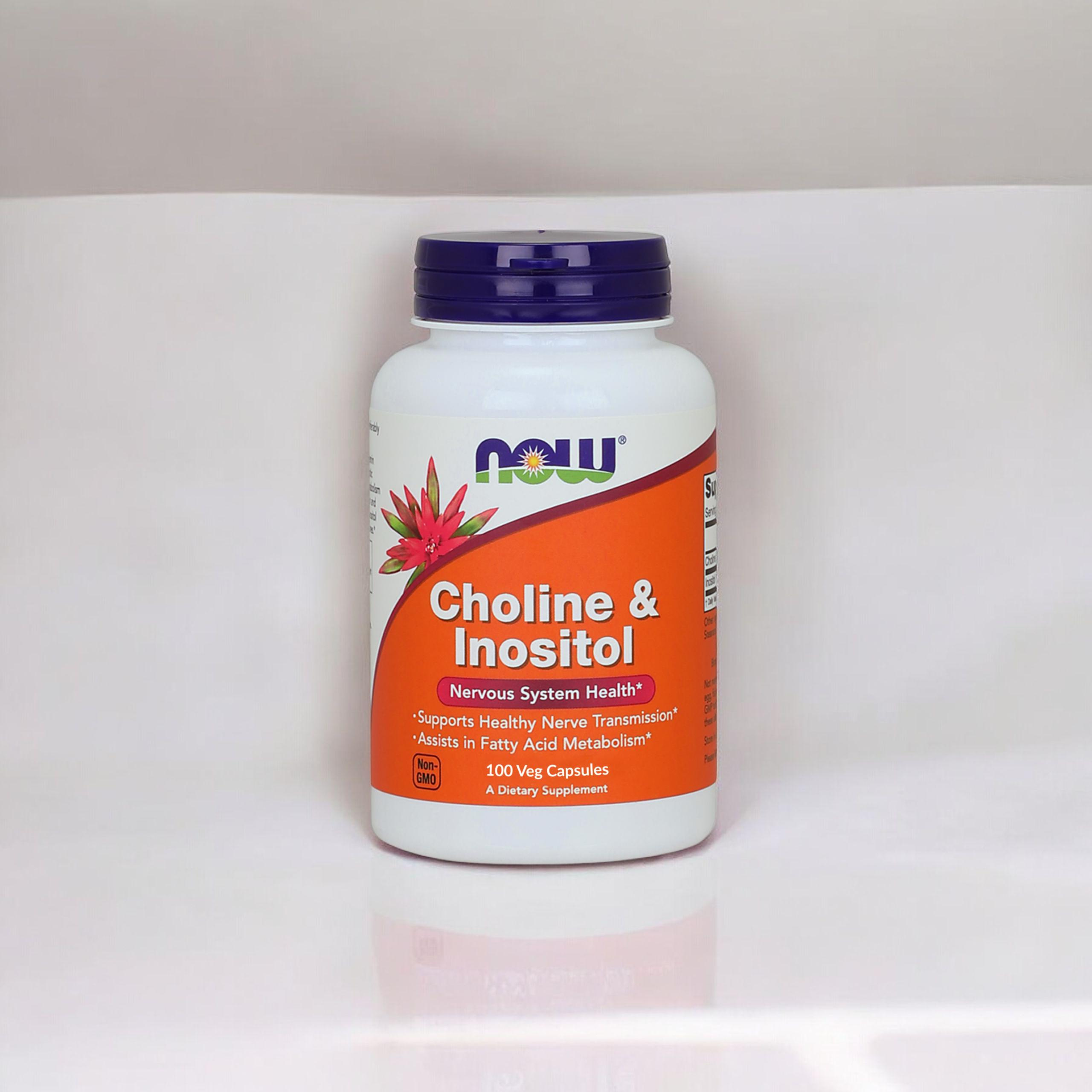 NOW Choline and Inositol - 2x 100vcaps