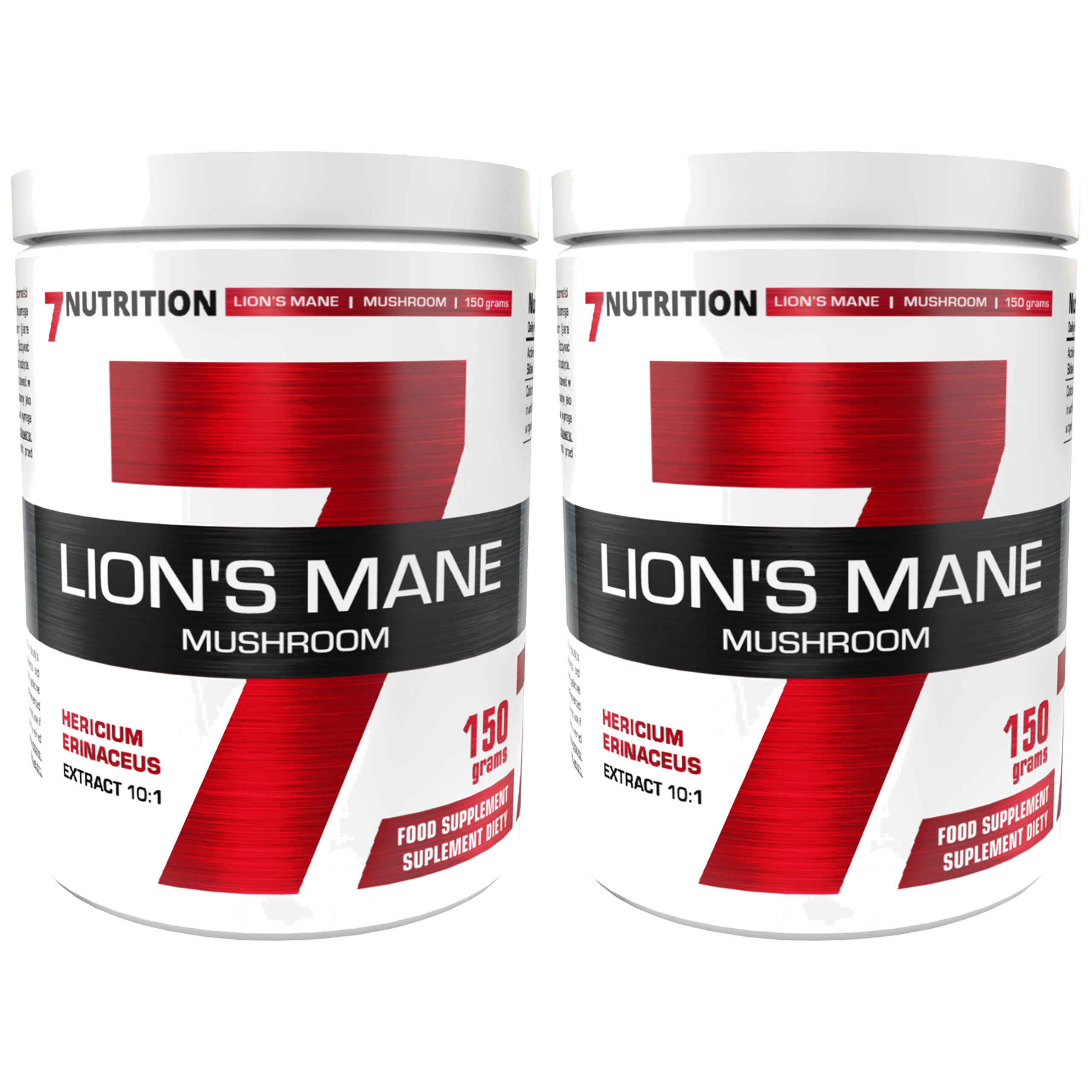7 NUTRITION Mushroom Lion's Mane - 2x 150g - Soplówka jeżowata