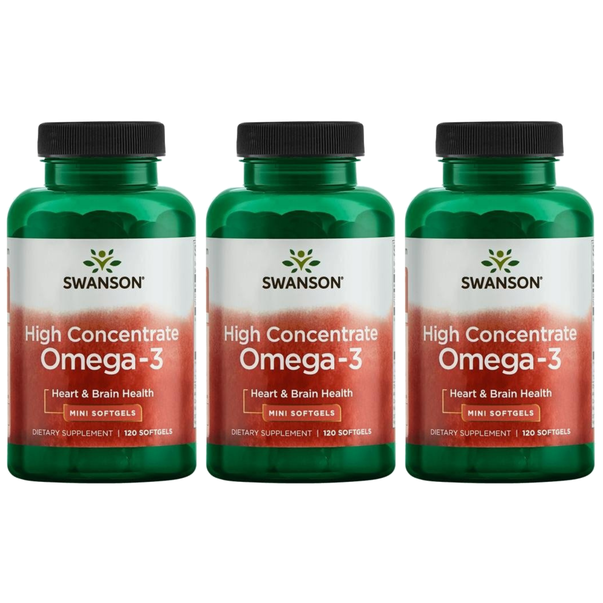 SWANSON Omega 3 High Concentrate - 3x 120softgels