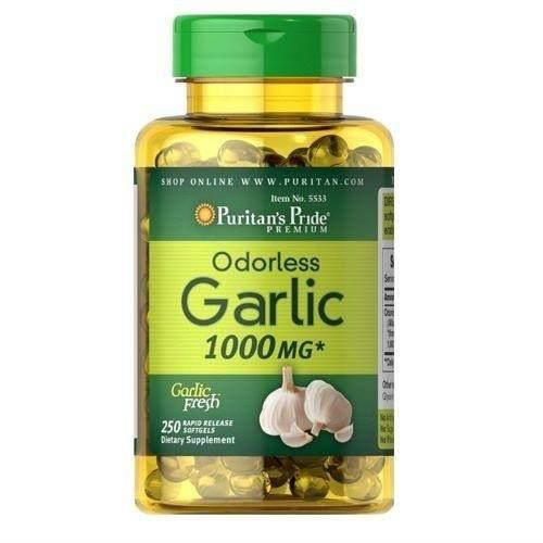 Puritan's Pride Odorless Garlic 1000mg - 2x 100softgels