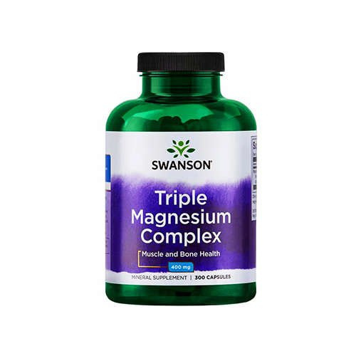 SWANSON Triple Magnesium Complex 400mg - 2x 300caps.
