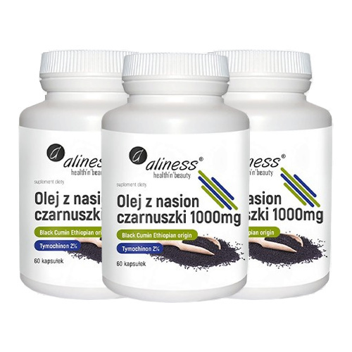 ALINESS Olej z nasion czarnuszki 2% 1000 mg - 3x 60caps