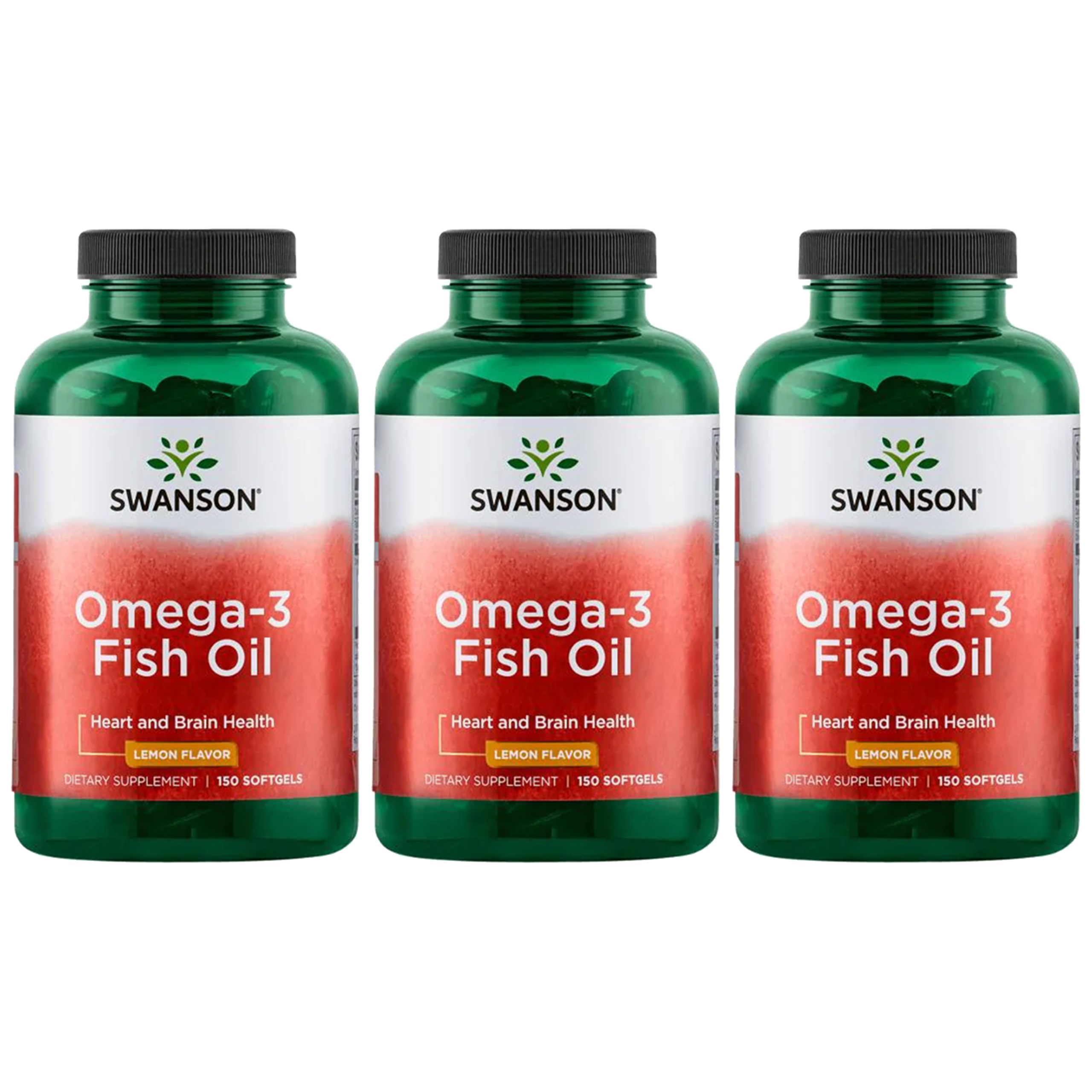 SWANSON Omega-3 Fish Oil - 3x 150softgels