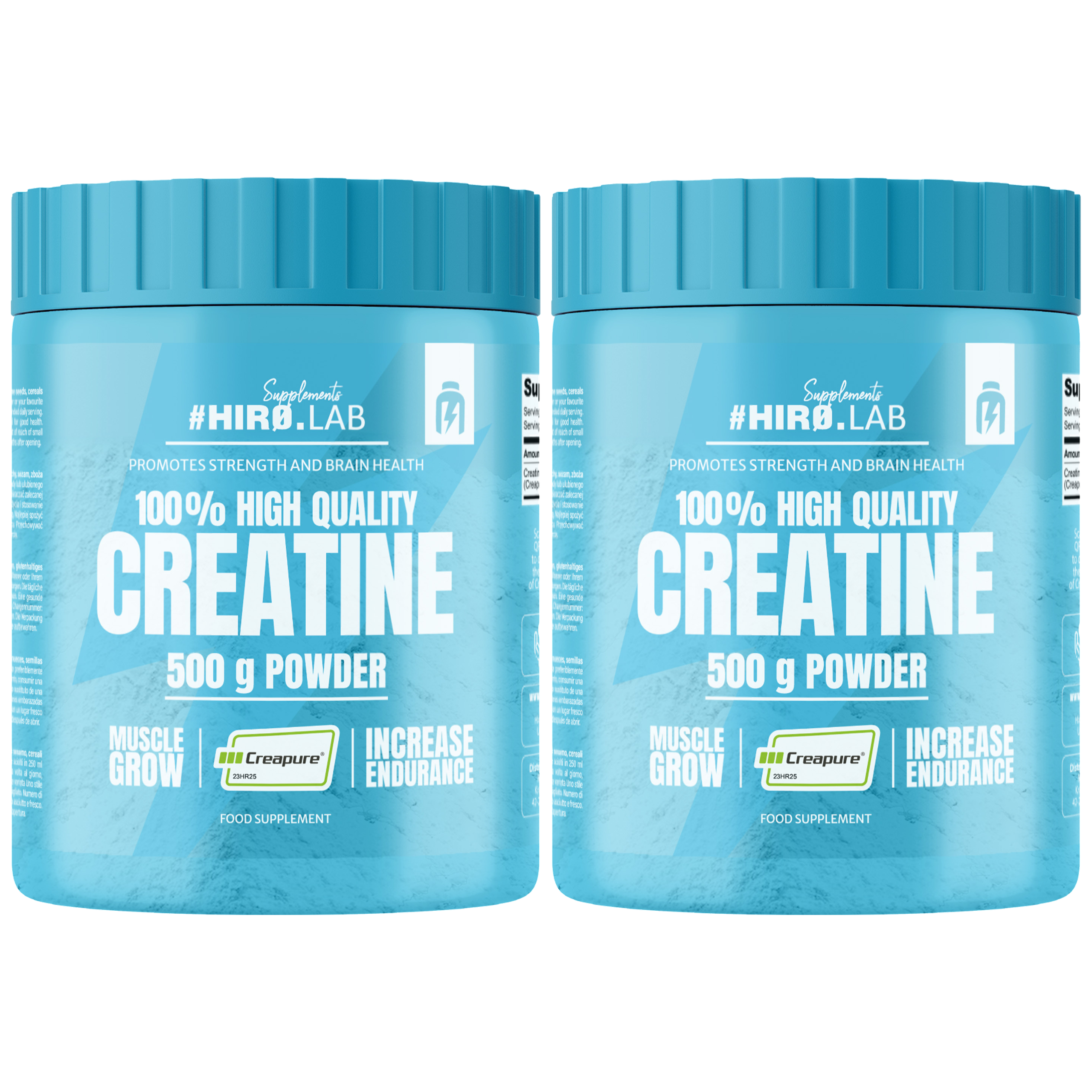 HIRO.LAB - 100% Creatine Creapure® – 2x 500g