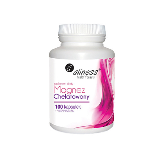 ALINESS Magnez Chelatowany 560mg + Wit B6 - 100vcaps