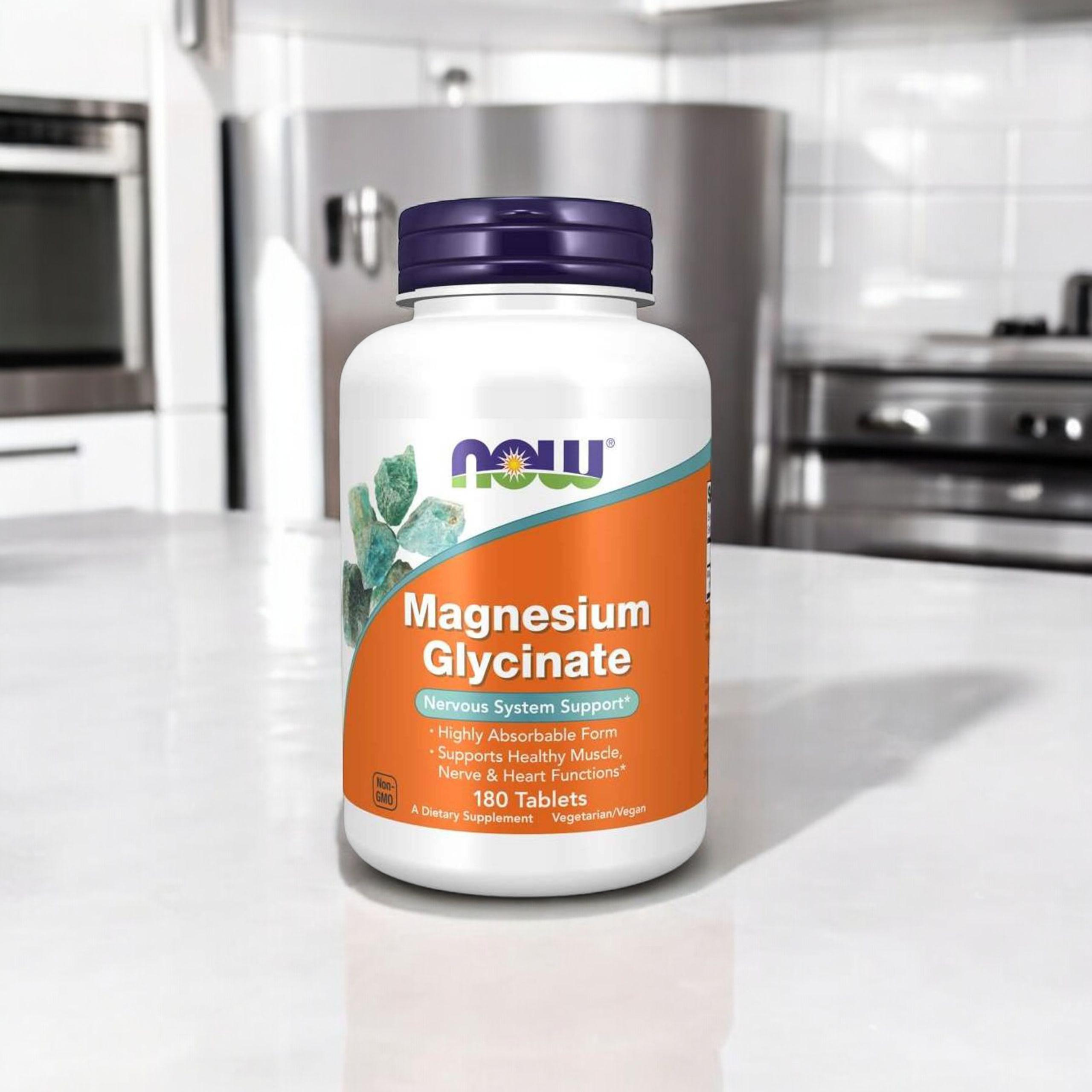NOW Magnesium Glycinate - 2x 180tabs.