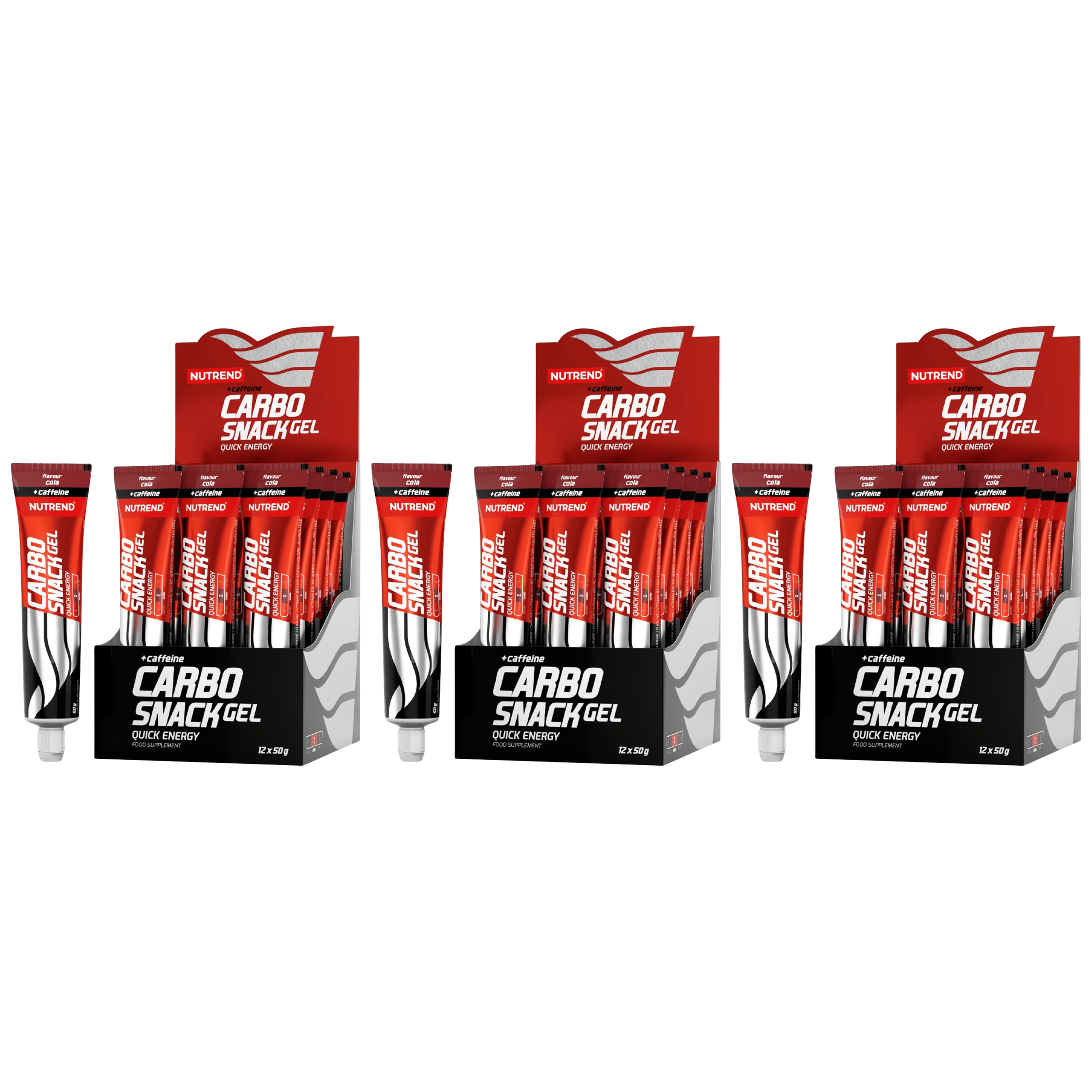 NUTREND - Carbosnack with Caffeine - 12x 3x 50g
