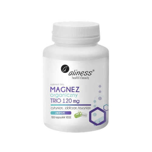 ALINESS - Magnez Organiczny TRIO 120mg - 100vcaps.
