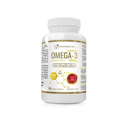 PROGRESS LABS Omega 3 1000mg + Vit E - 90caps.