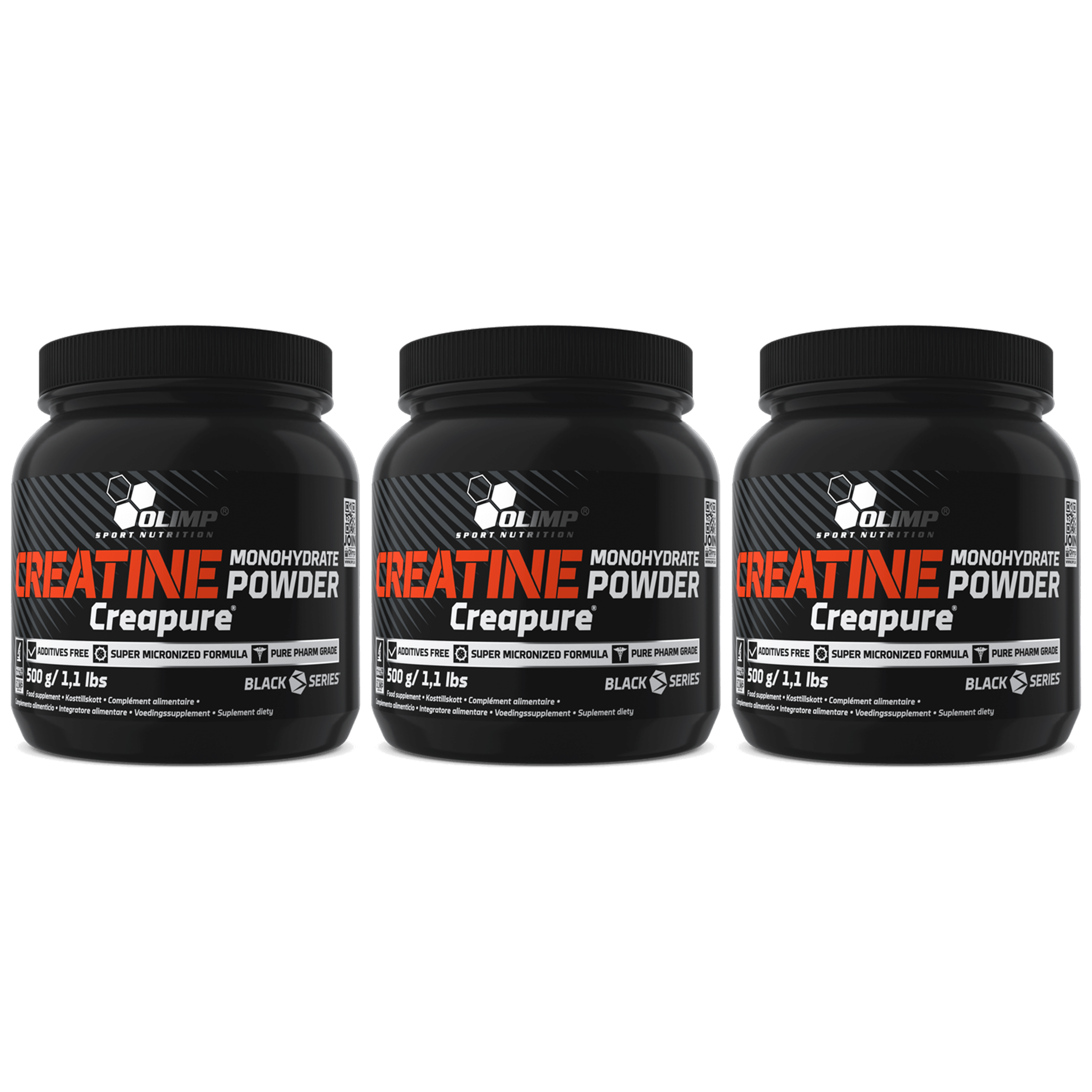 OLIMP Creatine Monohydrate Powder (Creapure®) - 3x 500g