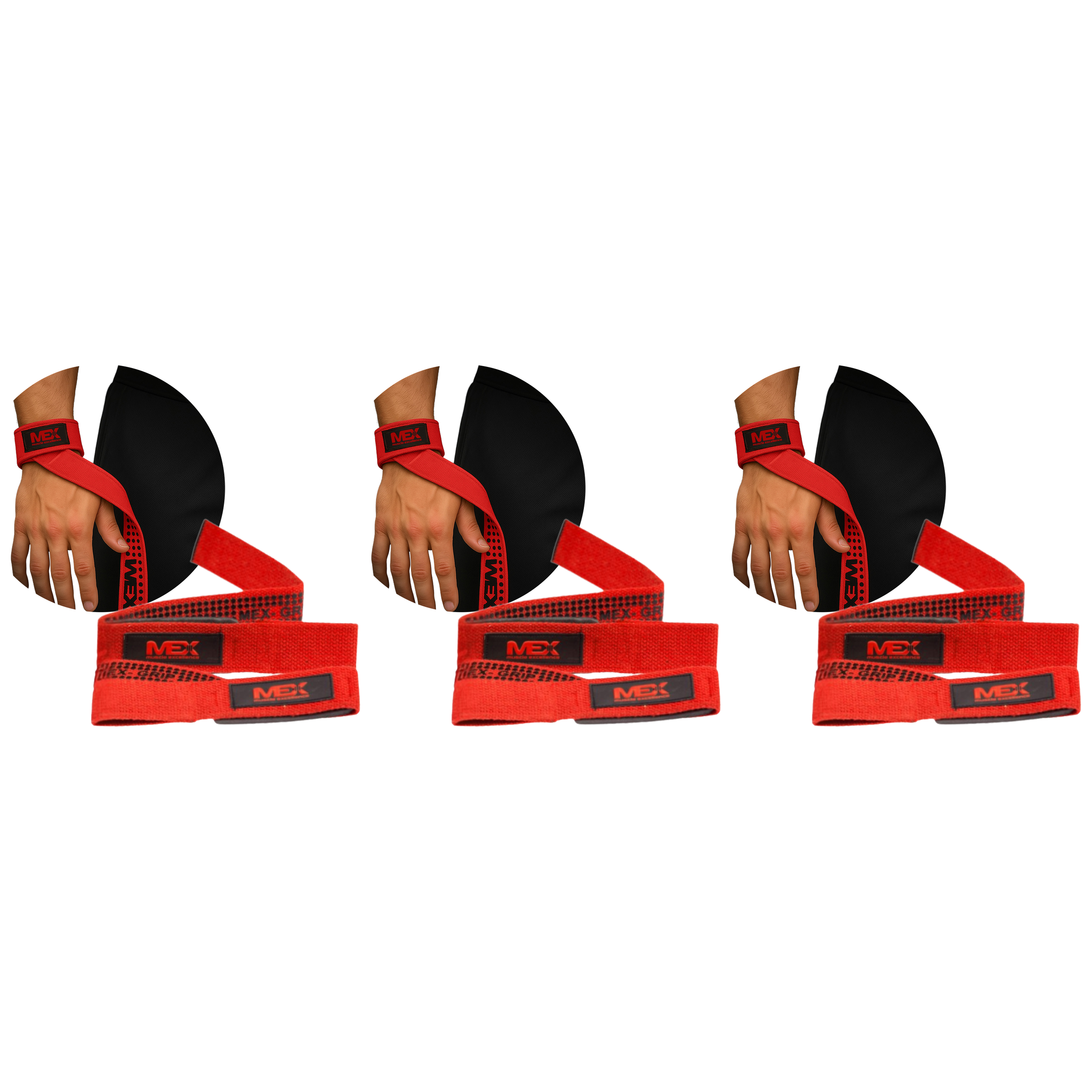MEX NUTRITION - Lift Straps - 3x Red