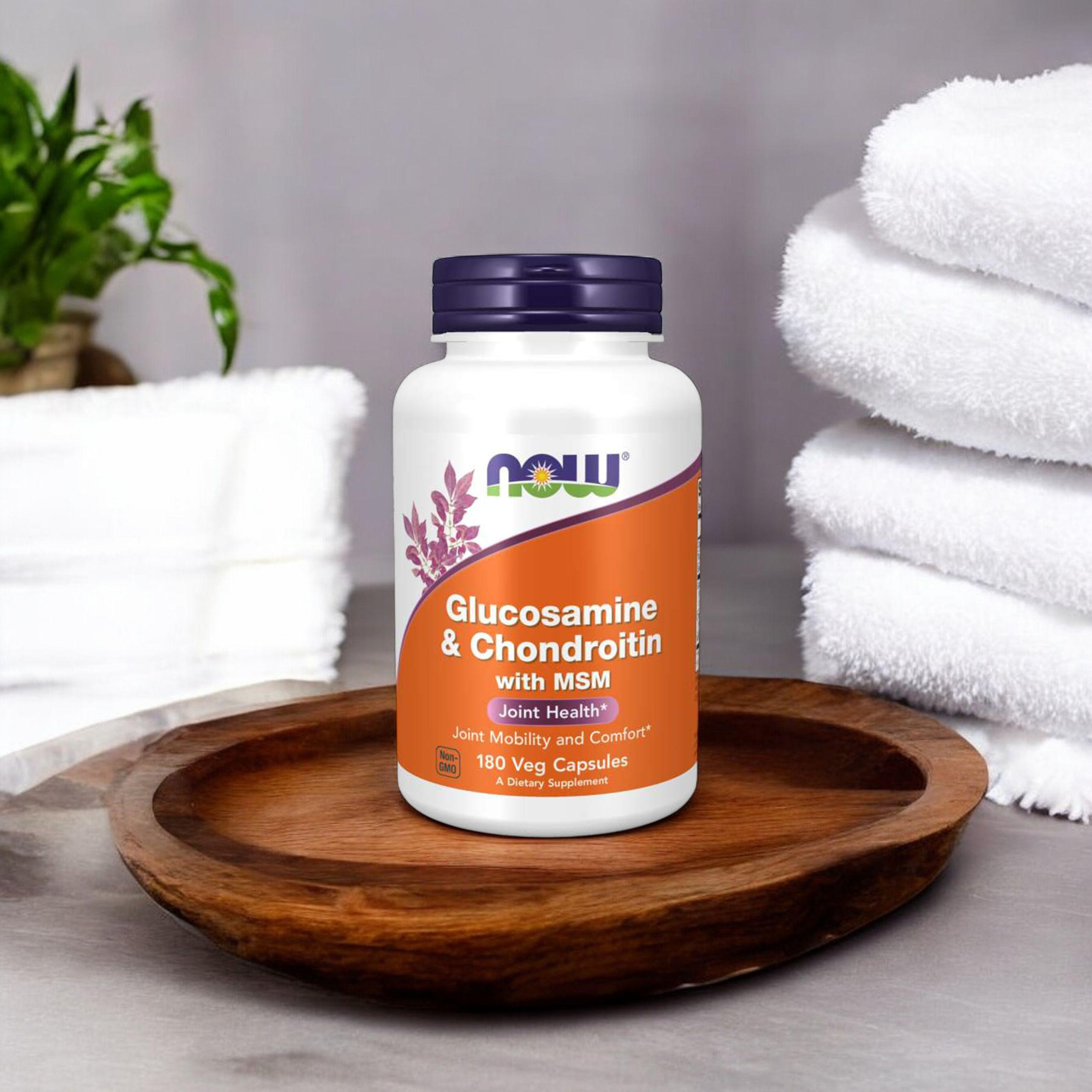 NOW Glucosamine & Chondroitin with MSM - 2x 180vcaps