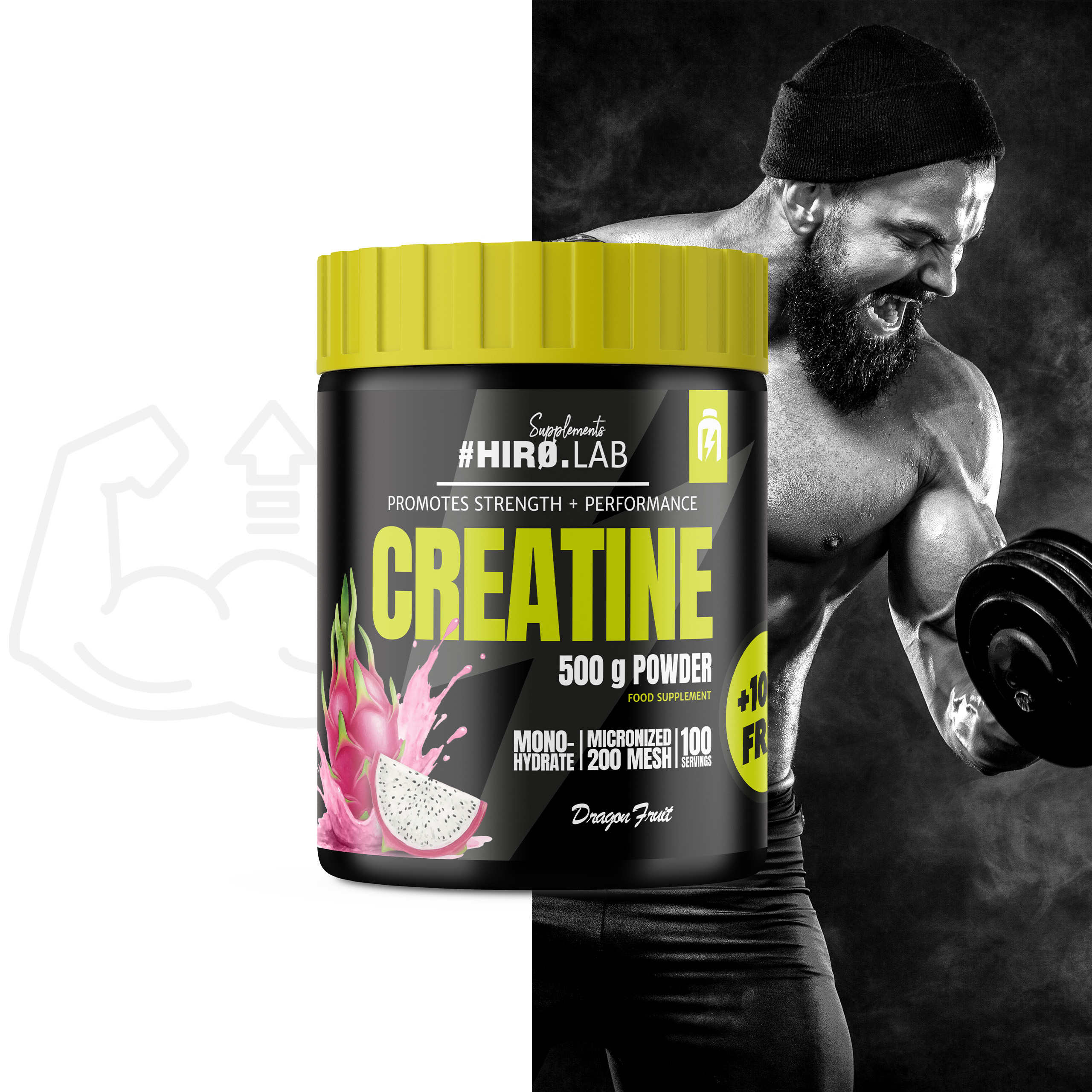 HIRO.LAB Creatine - 3x 500g + 100g FREE