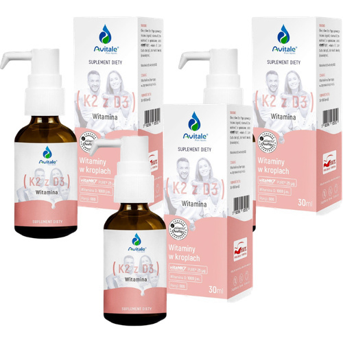 ALINESS - Avitale Witamina K2 z D3 - 3x 30ml