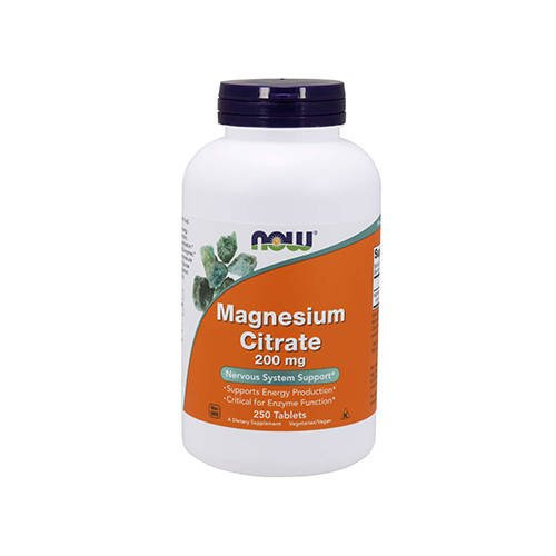 NOW Magnesium Citrate 200mg - 2x 250tabs