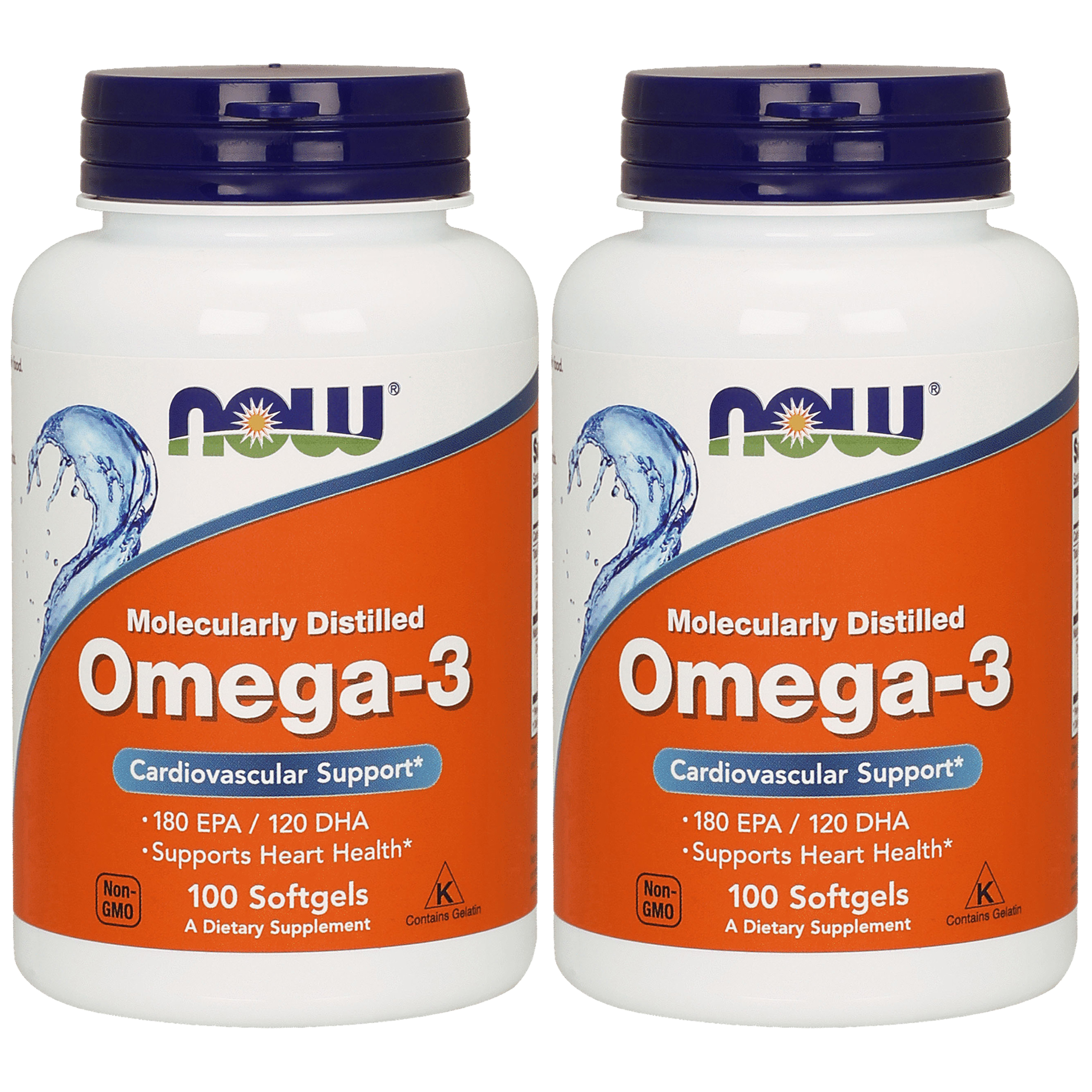 NOW Omega-3 - 2x 100soft gels