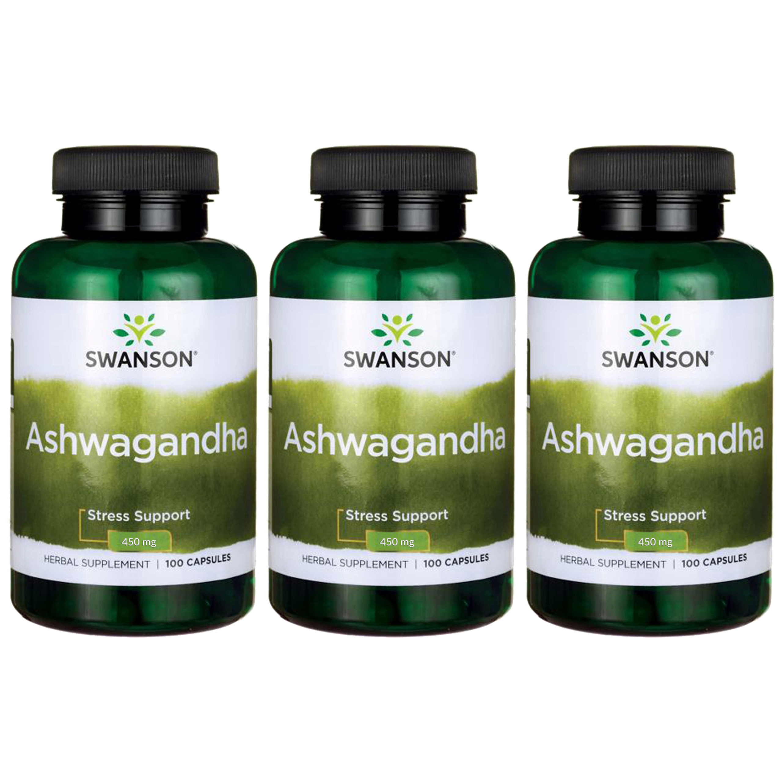 SWANSON Ashwagandha 450mg - 3x 100caps