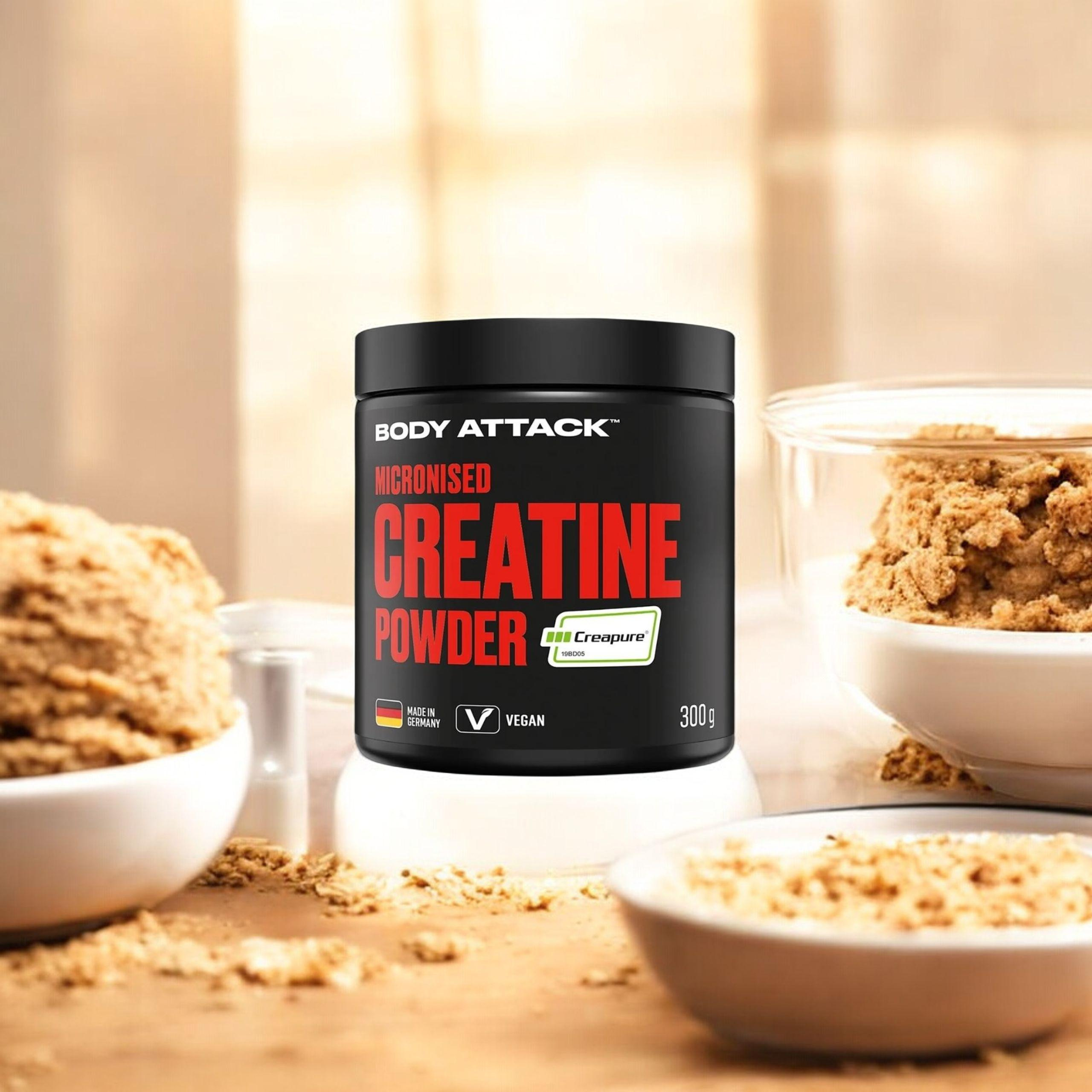 BODY ATTACK Creatine Powder Creapure - 300g - Natural