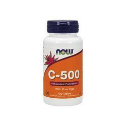 NOW Vitamin C-500 with Rose Hips - 100tabs.