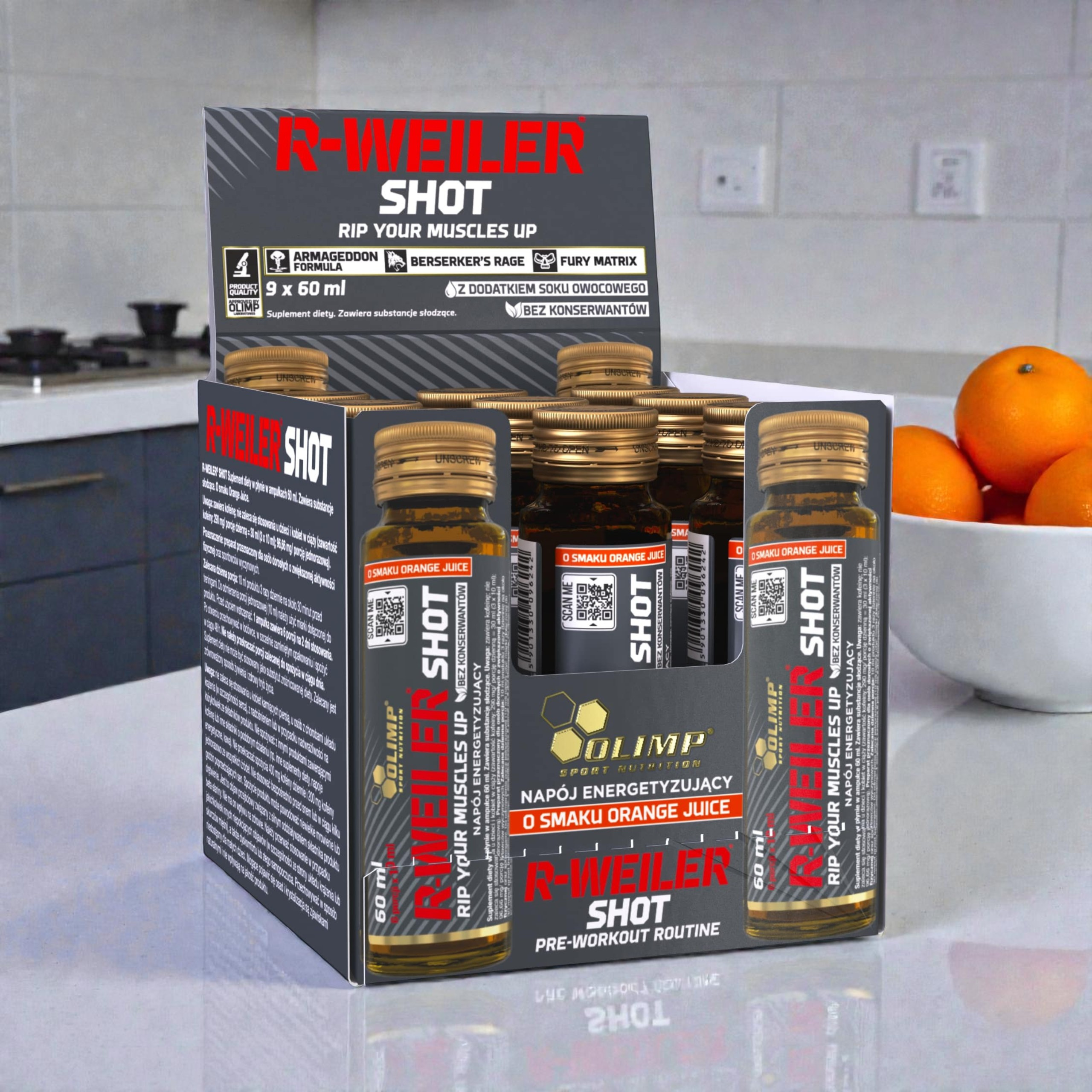 OLIMP - R-Weiler Shot Szklana Ampułka - 9x 3x 60ml