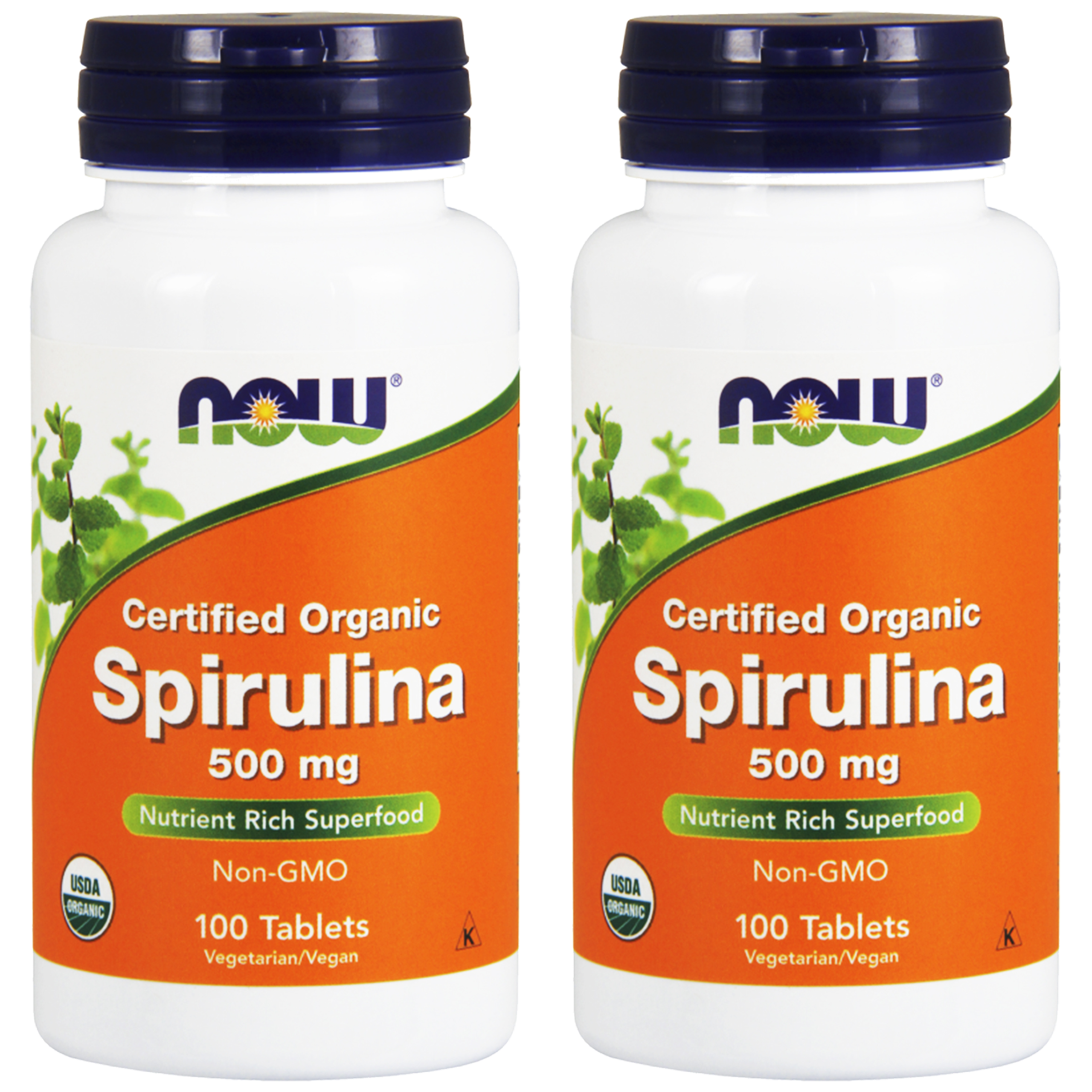 NOW Spirulina 500mg - 2x 100tab