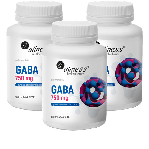 ALINESS - GABA 750mg - 100vtabs. x3
