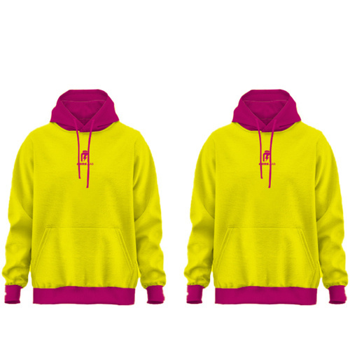 HIRO.LAB Bluza z kapturem HIRO - Żółto Różowa - 2x M